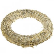 Artículo Corona de paja natural de 35 cm, base para coronas decorativas, corona de Adviento y decoración para todo el año, juego de 10
