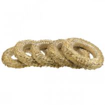 Artículo Corona de paja Ø35cm natural - corona decorativa para manualidades y Adviento, juego de 5