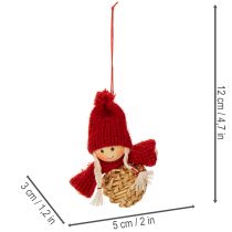 Artículo Juego de adornos de paja para árbol de Navidad: figuras y estrellas de 6 cm, 30 unidades.