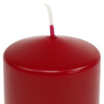 Artículo Velas de pilar rojas H100mm Ø50mm rojo viejo 12uds