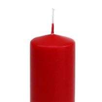 Artículo Velas de pilar rojas velas de Adviento velas rojas 200/50mm 24ud