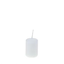 Artículo Velas de pilar blancas velas de Adviento velas pequeñas 60/40mm 24 piezas