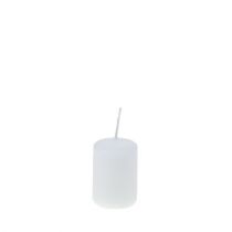 Artículo Velas de pilar blancas velas de Adviento velas pequeñas 60/40mm 24ud