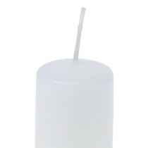 Artículo Velas de pilar blancas velas de Adviento velas pequeñas 60/40mm 24 piezas