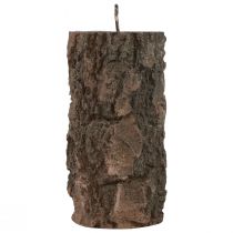 Artículo Vela decorativa tronco de arbol marrón 130/65mm 1ud