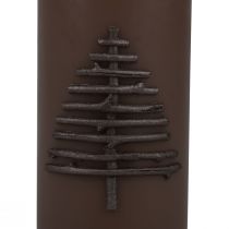 Vela navideña vela navideña marrón oscuro 150/70mm