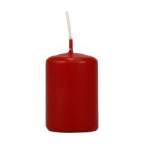 Artículo Velas de pilar rojas velas de Adviento pequeñas rojas antiguas 60/40mm 24ud