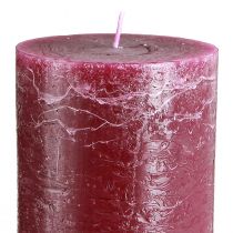 Artículo Velas de pilar de bayas, 85 x 200 mm, juego de 2, de color liso, para decoración y ambientación.