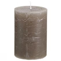 Artículo Velas de pilar marrón color liso 70x100mm 4 piezas