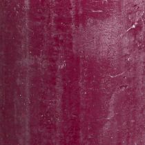 Artículo Velas de pilar lisas Velas Berry violeta 60×80mm 4 piezas