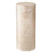 Artículo Velas de pilar monocolor oro claro 85×200mm 2 piezas