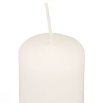 Artículo Velas de pilar blancas velas de Adviento velas pequeñas 70/50mm 24 piezas