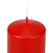 Artículo Velas de pilar rojas velas de Adviento velas rojas 70/50mm 24ud