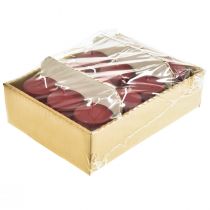 Artículo Velas de pilar H70mm Ø50mm velas rojo viejo 12 piezas