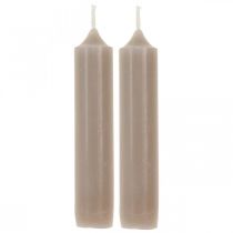 Velas de pilar gris velas cortas Ø2.2cm H11cm 6pcs