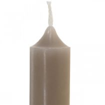 Velas de pilar gris velas cortas Ø2.2cm H11cm 6pcs