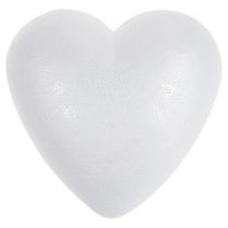 Artículo Corazón de espuma de poliestireno 5 cm arqueado pequeño 10 piezas