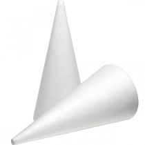 Artículo Conos de poliestireno blanco 26cm x12cm 5 piezas