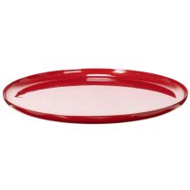 Artículo Bandeja decorativa, roja, diseño minimalista, 27 cm.