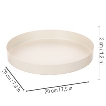Artículo Bandeja decorativa redonda para accesorios del hogar, 20 cm