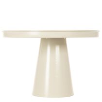 Artículo Bandeja redonda decorativa en color crema, de 30 cm, con soporte para decoración de mesa.