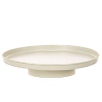 Artículo Bandeja decorativa de metal de 30 cm con platillo para decoración de plantas.