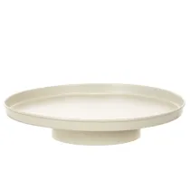 Artículo Bandeja decorativa de metal de 30 cm con platillo para decoración de plantas.