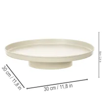 Artículo Bandeja decorativa de metal de 30 cm con platillo para decoración de plantas.
