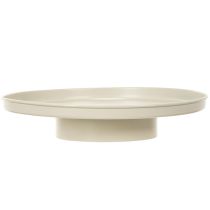 Artículo Bandeja decorativa de metal de 30 cm con platillo para decoración de plantas.