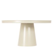 Artículo Plato redondo decorativo de color beige con una base de 40 cm de altura.