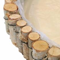 Artículo Bandeja redonda para plantar abedul natural Ø23/31/41cm juego de 3