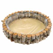 Artículo Bandeja redonda para plantar abedul natural Ø23/31/41cm juego de 3