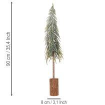 Artículo Árbol de Navidad artificial con base, escarchado, como decoración invernal, 90 cm.