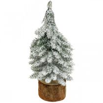 Artículo Árbol de Navidad decorativo, decoración de invierno, abeto con nieve Al. 19 cm