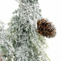Abetos con nieve, decoración de Adviento, bosque de invierno L16.5cm H28cm
