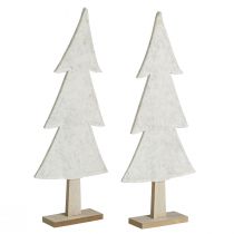 Artículo Adorno de fieltro para árbol de Navidad con corazón beige crema Al. 35 cm 2 piezas