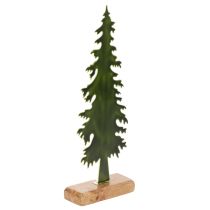 Artículo Figura decorativa de árbol de Navidad con base de madera, 36 cm.