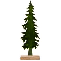 Artículo Árbol de Navidad decorativo sobre base de madera, decoración de mesa, Navidad, 46 cm