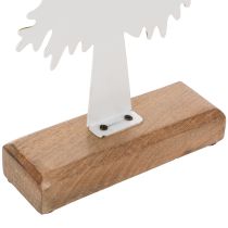 Artículo Árbol de Navidad decorativo sobre base de madera, decoración de mesa, Navidad, 46 cm