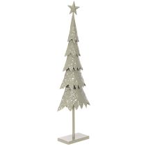 Artículo Árbol de Navidad decorativo sobre soporte con estrella, decoración festiva para mesa, 74 cm.