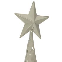 Artículo Árbol de Navidad decorativo sobre soporte con estrella, decoración festiva para mesa, 74 cm.