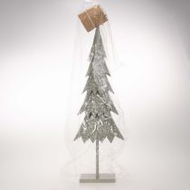 Artículo Árbol de Navidad decorativo sobre soporte con estrella, decoración festiva para mesa, 74 cm.