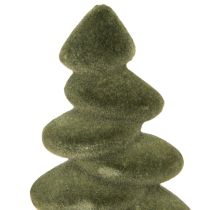 Artículo Decoración de mesa para árbol de Navidad con abetos flocados verdes de 16,5 cm, 4 piezas