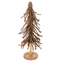 Artículo Árbol de Navidad hecho de ramas de sauce sobre una base de madera, 48 cm.