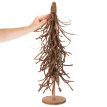 Artículo Árbol decorativo hecho de ramas de sauce sobre una base de madera, 68 cm.