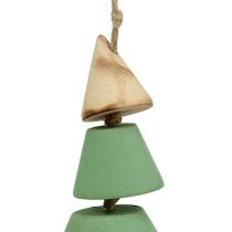 Artículo Decoraciones para árboles de Navidad, Árbol de Navidad para colgar, Navidad verde / natural H10cm L24cm 4pcs