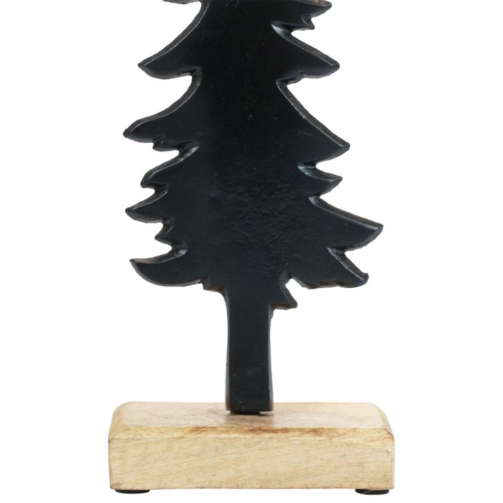 Artículo Decoración navideña Árbol de Navidad decoración de mesa de madera y metal Al. 27 cm