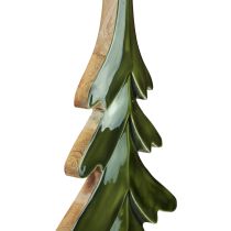 Artículo Árbol de Navidad decoración de madera verde brillante 22,5x5x50cm