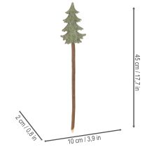 Artículo Árbol de Navidad decorativo con palo para macetas y arreglos altos, 45 cm, 6 unidades.