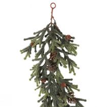 Artículo Guirnalda de abeto verde con piñas marrón Navidad 185cm